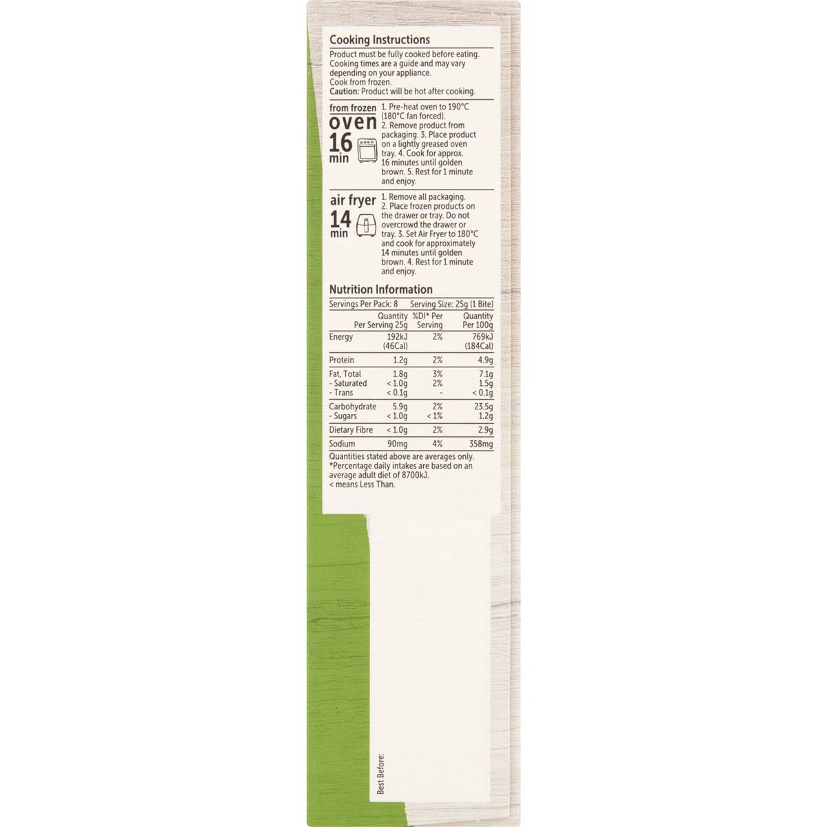 Woolworths Spinach & Quinoa Balls 8 Pack Woolworths