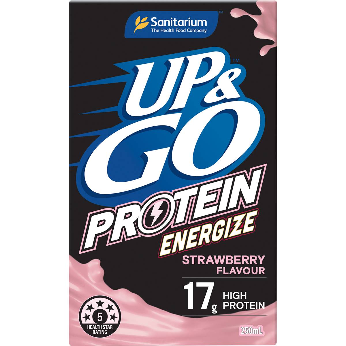 Sanitarium Up & Go Protein Energize Strawberry Breakfast Drink 6 Pack