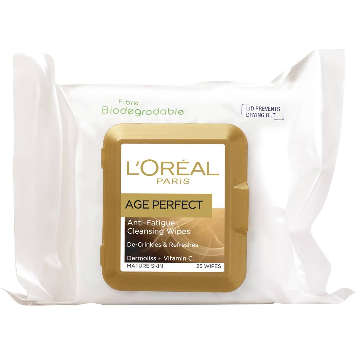 L'oreal Age Perfect Facial Wipes 25pk Each Woolworths
