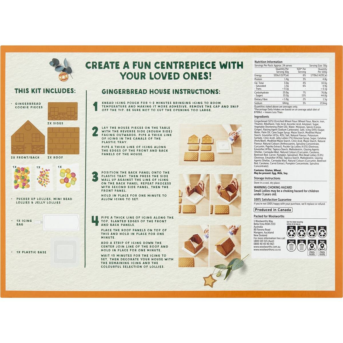 Woolworths Build Your Own Gingerbread House 719g Woolworths