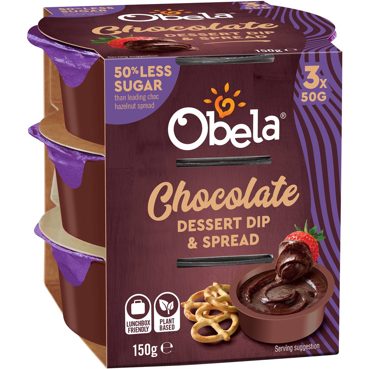 Obela Chocolate Desert Dip & Spread 3 Pack Woolworths