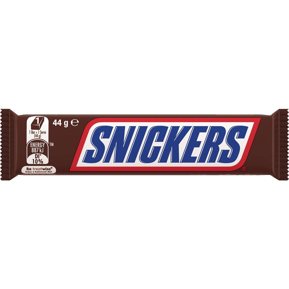 Snickers Chocolate Bar Peanuts Caramel Nougat 44g Woolworths 6514