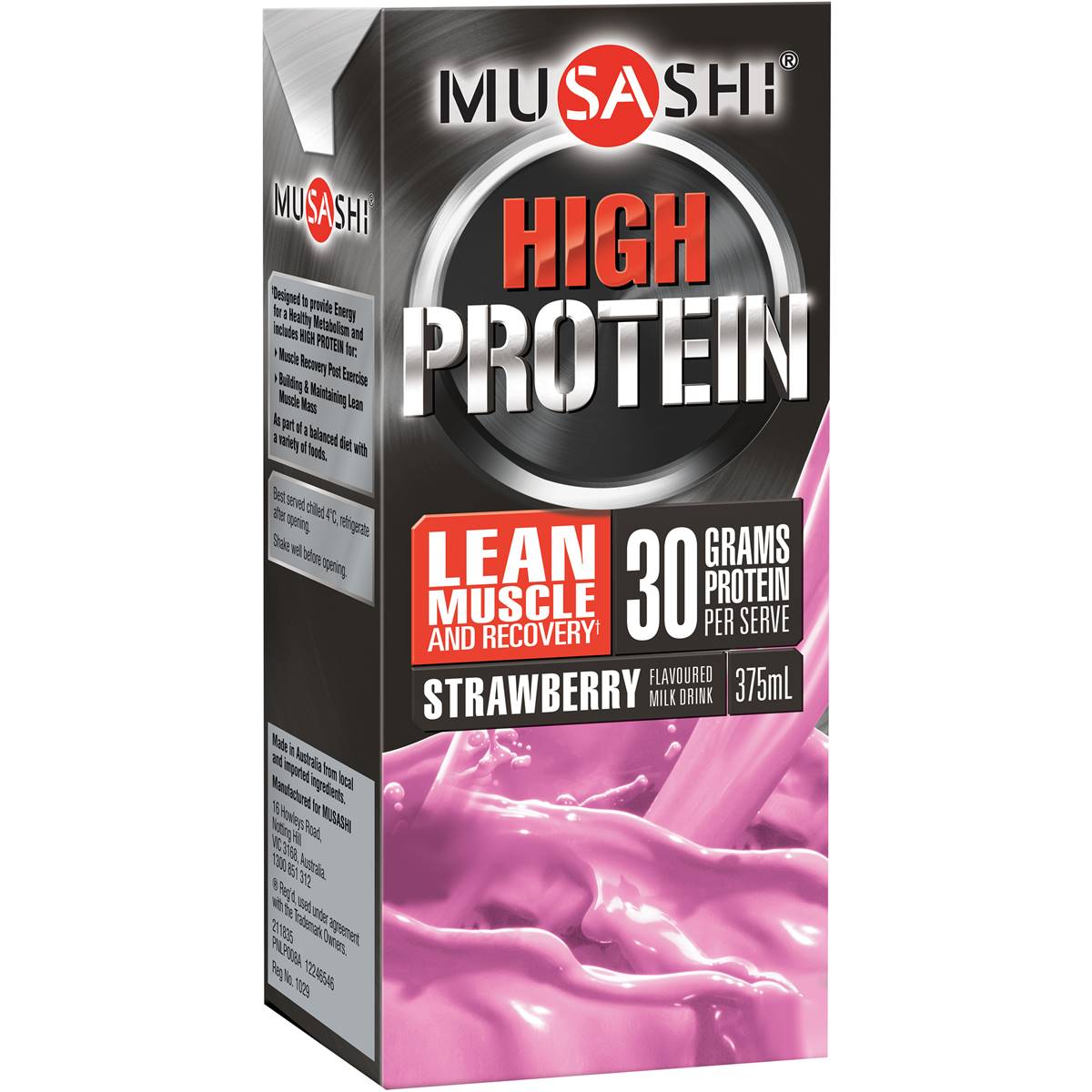 Musashi P30 Protein Strawberry Low Fat