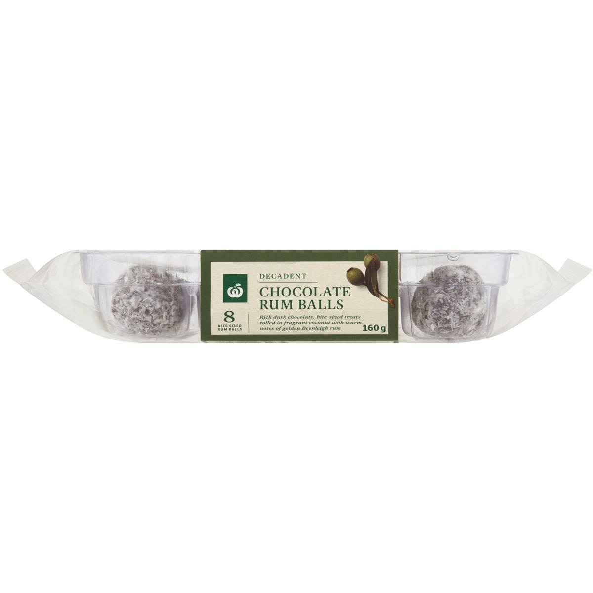 Woolworths Decadent Chocolate Rum Balls 8 Pack | Woolworths 