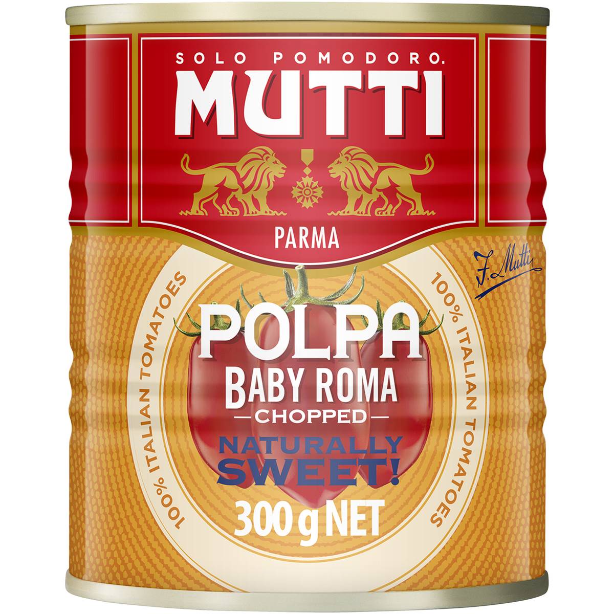 Mutti Polpa Baby Roma Tomatoes Chopped 300g Woolworths