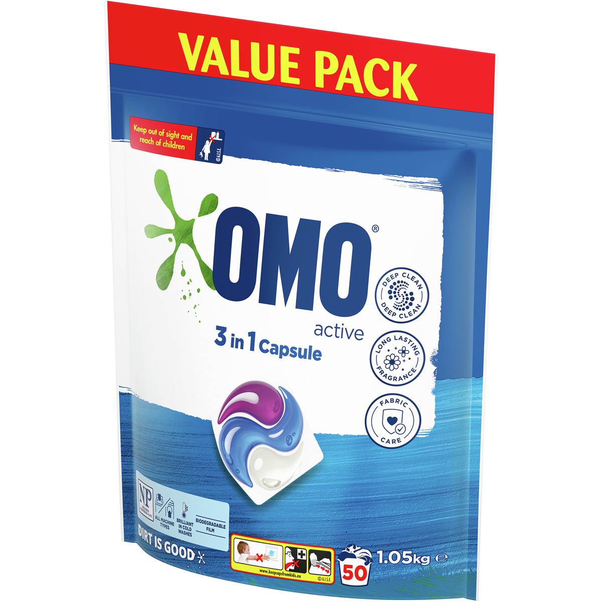 Omo 3 In 1 Capsules Value Pack 50 Pack | Woolworths