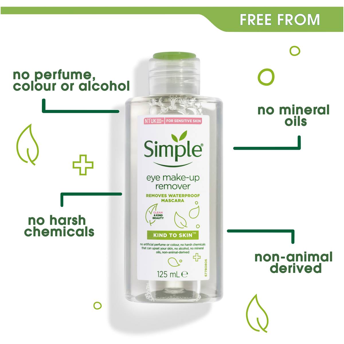 Simple Kind To Eyes Make Up Remover Conditioning Eye 125ml Woolworths