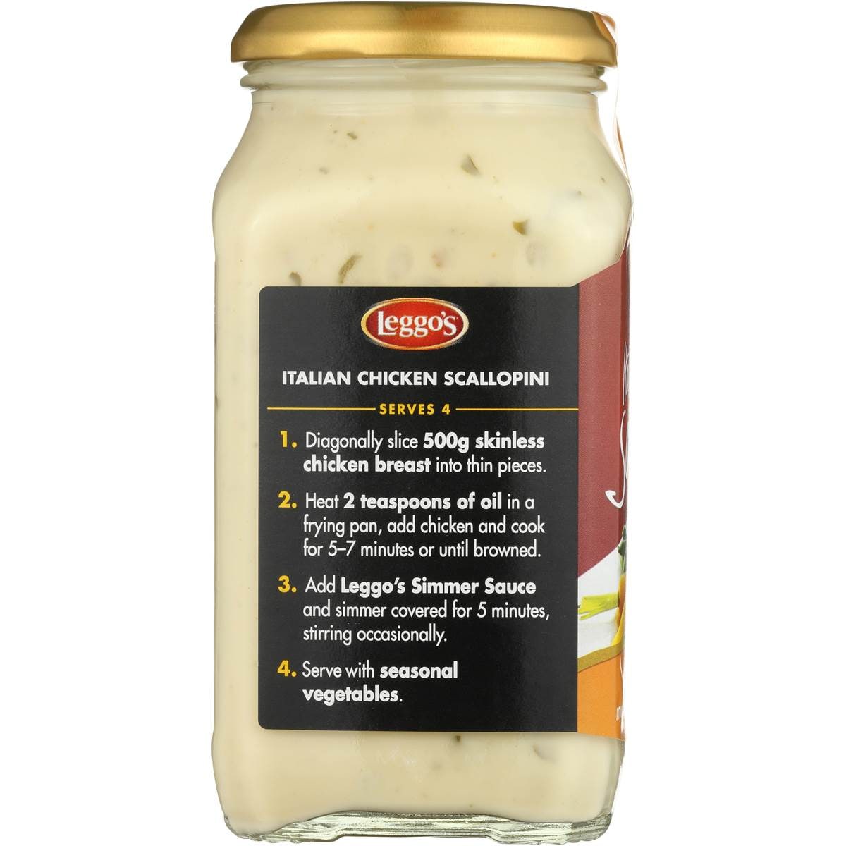 Leggo's Simmer Sauce Chicken Scallopini 445g Woolworths