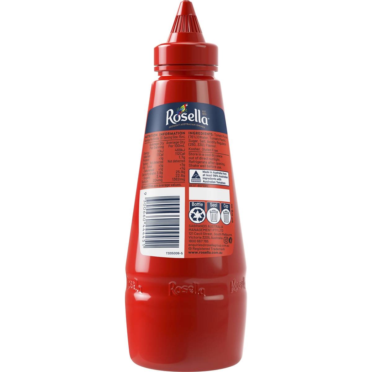 Rosella Tomato Sauce Squeezie 500ml Woolworths