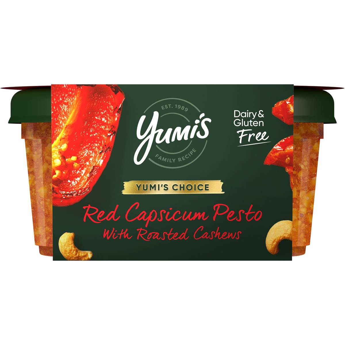 Yumi's Choice Red Capsicum Pesto With Roasted Cashews Dip 150g Woolworths