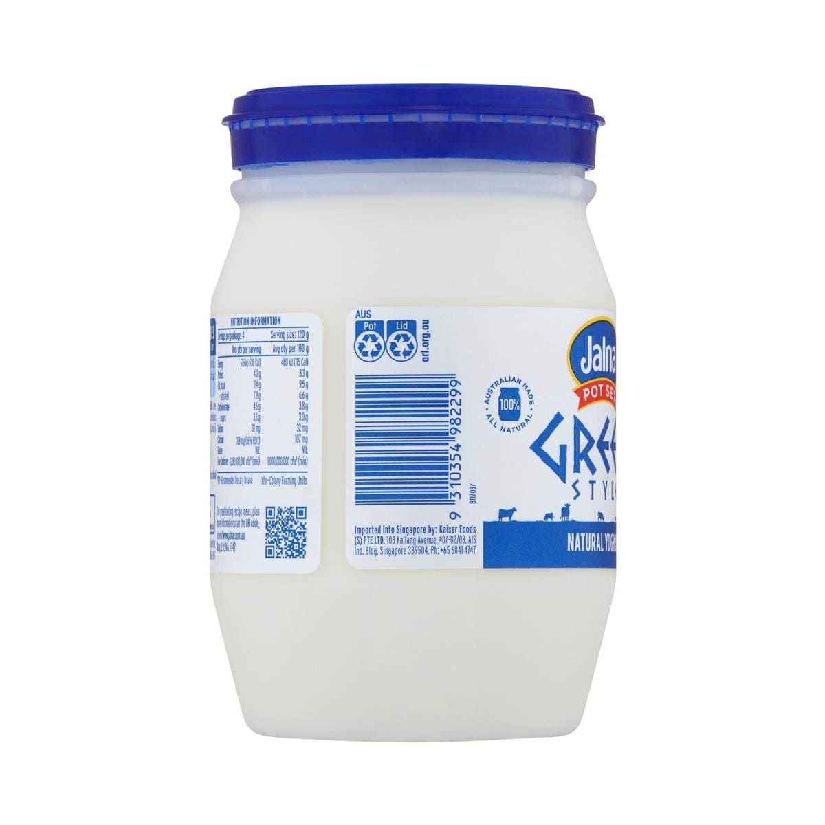 Jalna Pot Set Greek Natural Yoghurt 480g Woolworths
