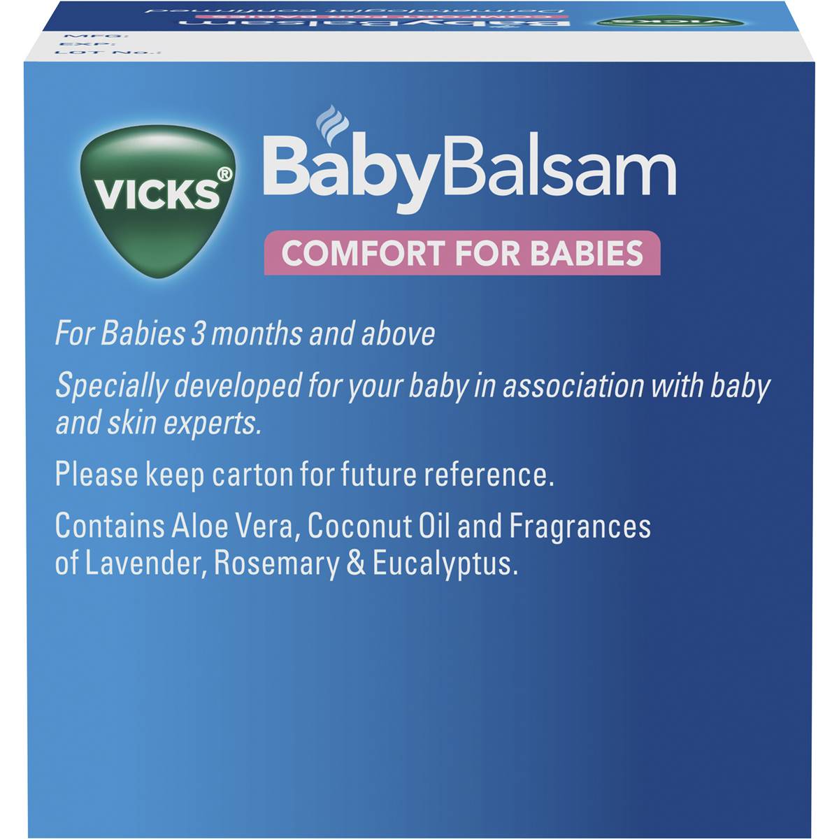 Vicks Baby Balsam Decongestant Chest Rub 50g Woolworths