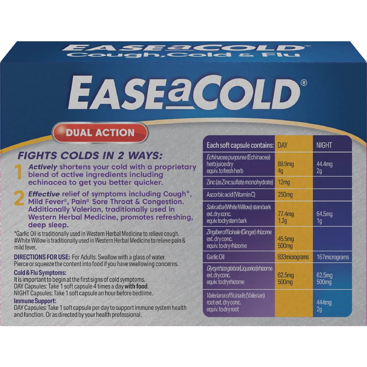 Ease A Cold Tablets Cough, Cold & Flu 24pk Woolworths