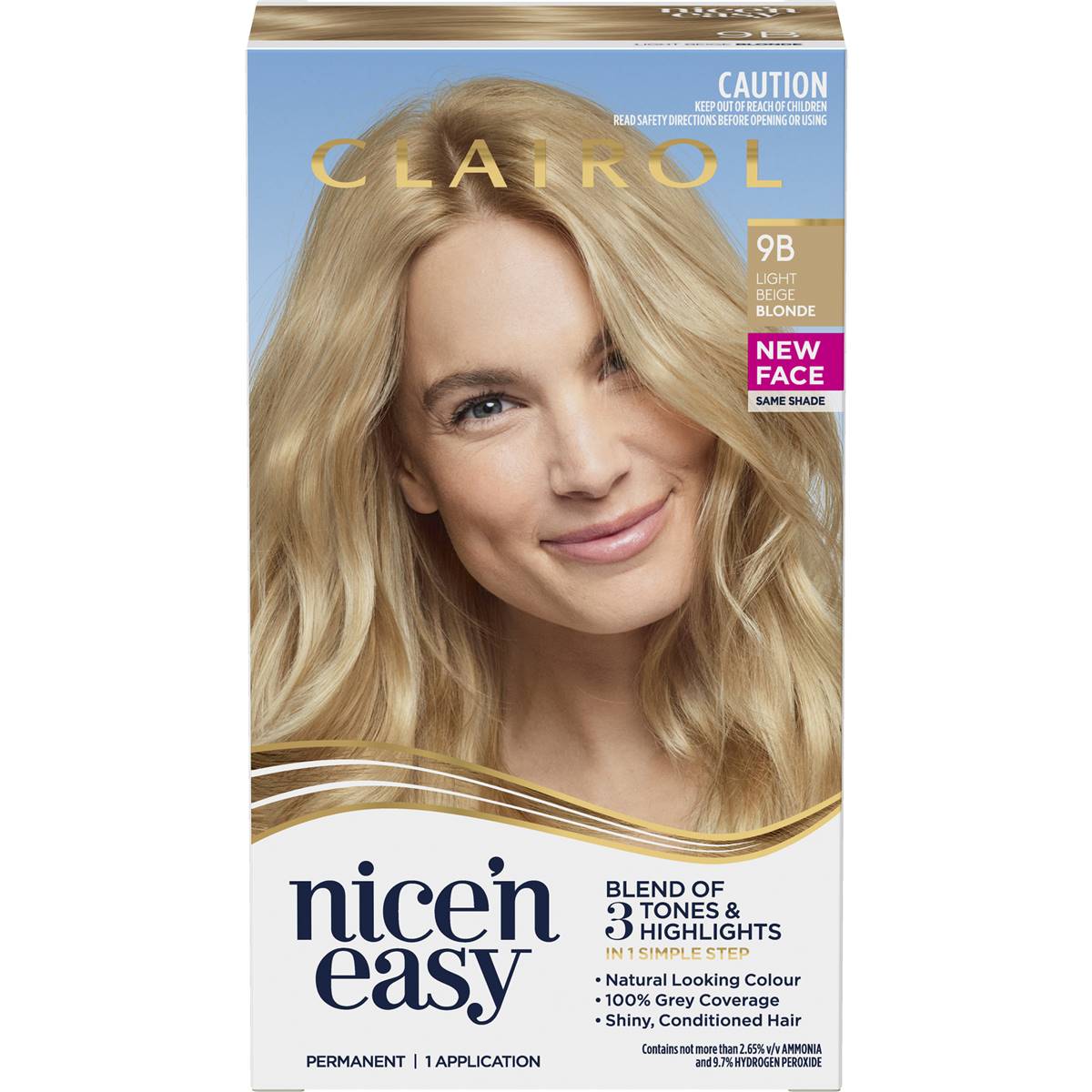 Clairol Nice & Easy Permanent 9b Light Beige Blonde Hair Colour Each ...