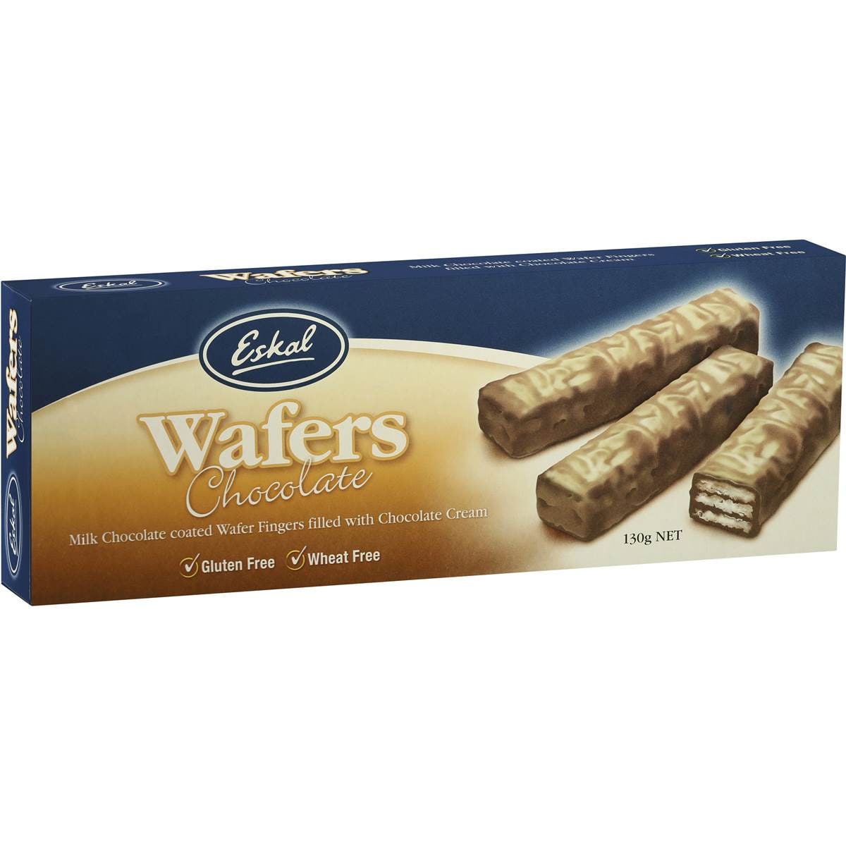 Eskal Gluten Free Cookies Choc Coated Wafers 130g Woolworths