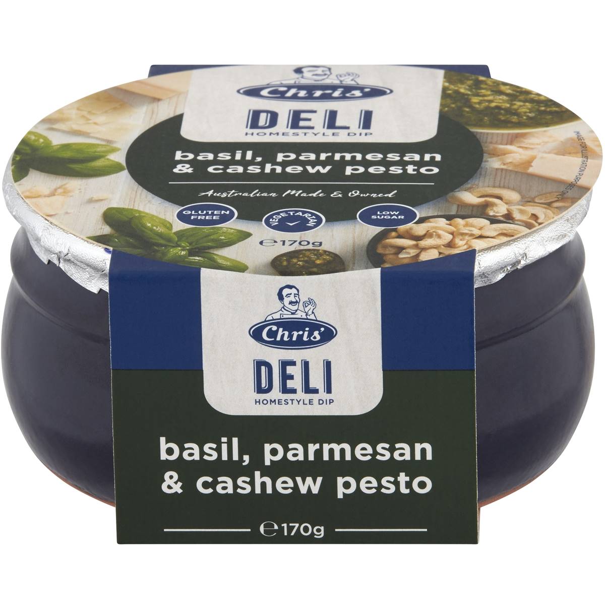 Chris' Deli Dip Basil Pesto 170g Woolworths