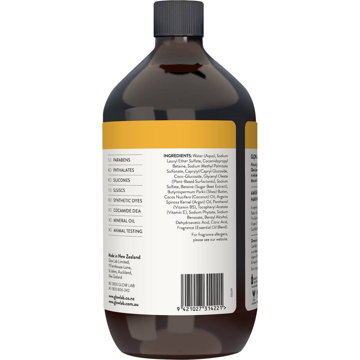 Glow Lab Amber & Sage Refill Hand Wash 900ml Woolworths