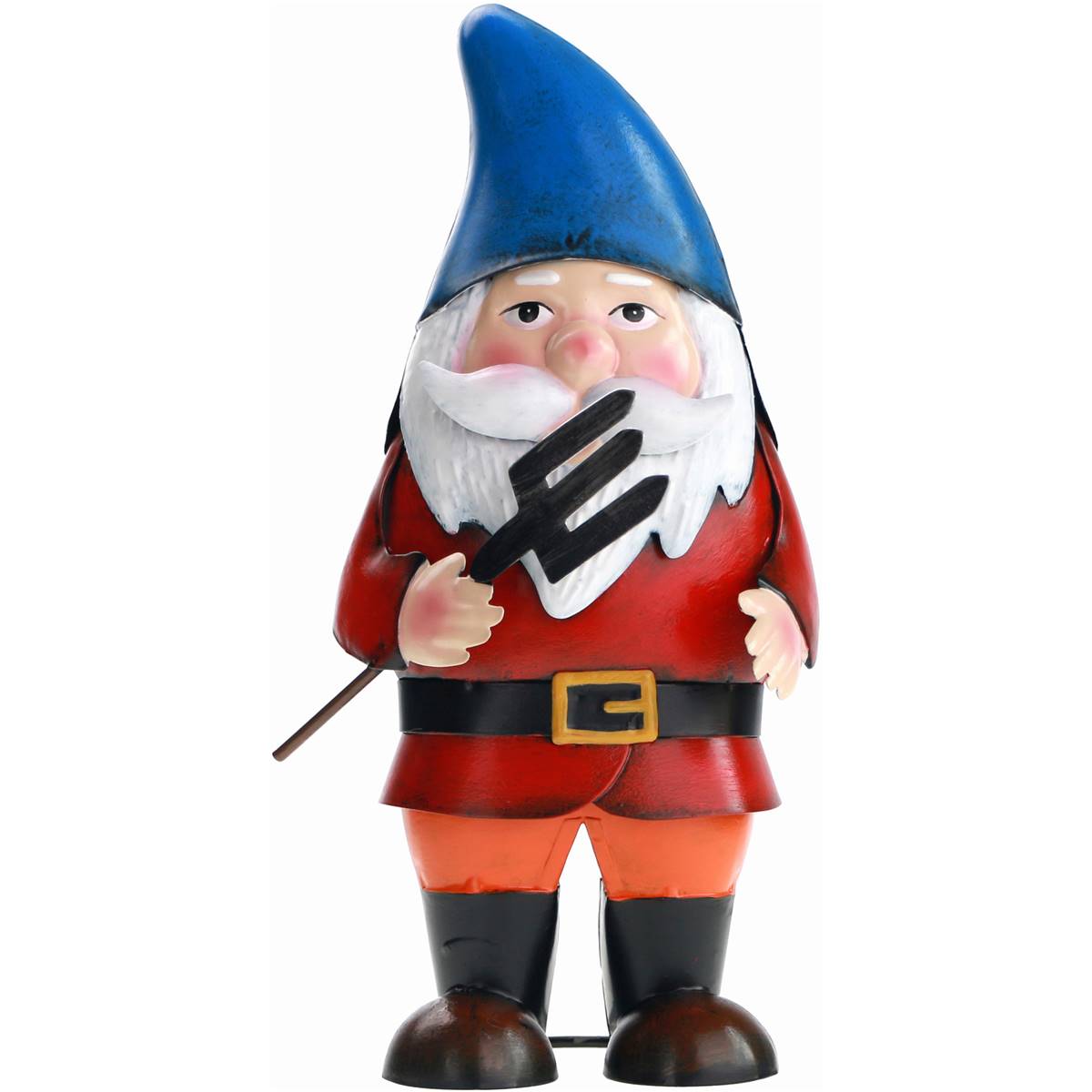 Green Gardener Metal Gnome W/fork 