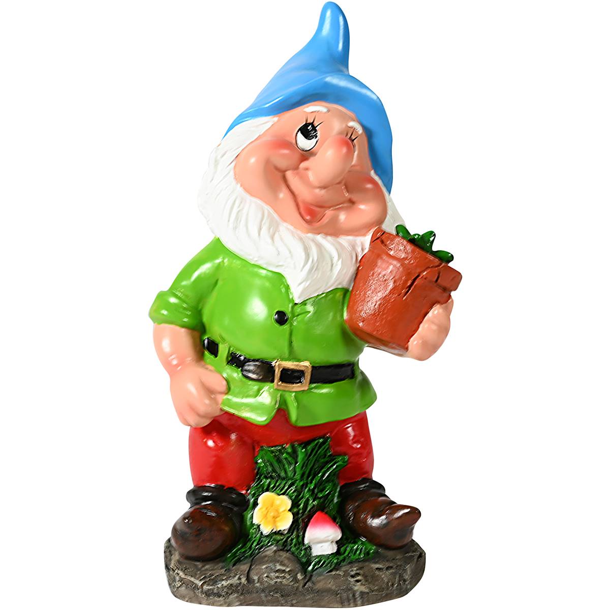 Mirabella Garden Gnome With Flower Pot Each | Woolworths