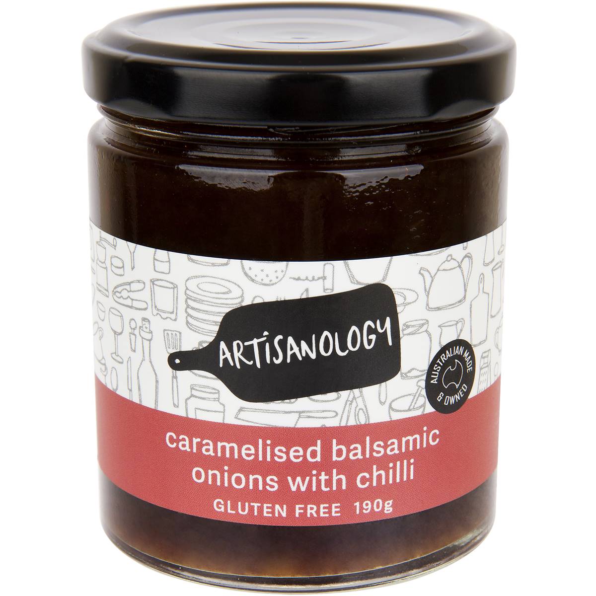 Artisanology Caramelised Balsamic Onions With Chilli 190g Woolworths