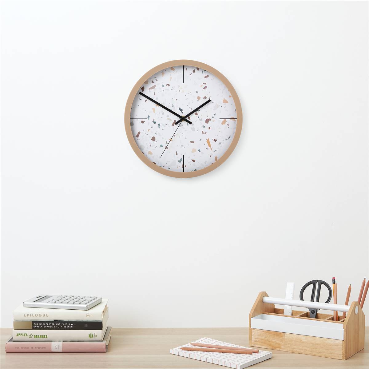 Inspire Wall Clock Terrazzo Pattern Each Woolworths