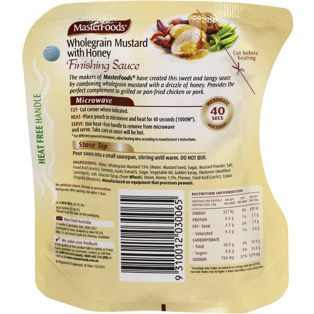 Masterfoods Finishing Sauce Wholegrain Mustard With Honey 165g Woolworths