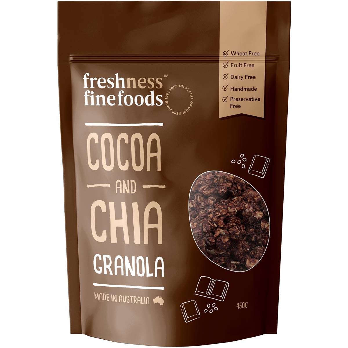 Freshness Fine Foods Freshness Finefoods Cocoa & Chia Granola