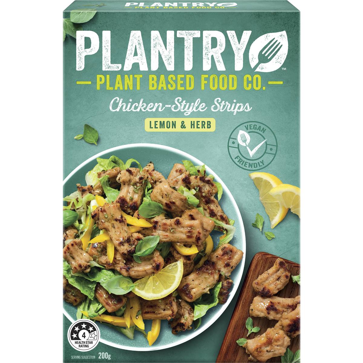 Plantry Plant Based Food Co Chicken Style Strips Lemon & Herb 200g