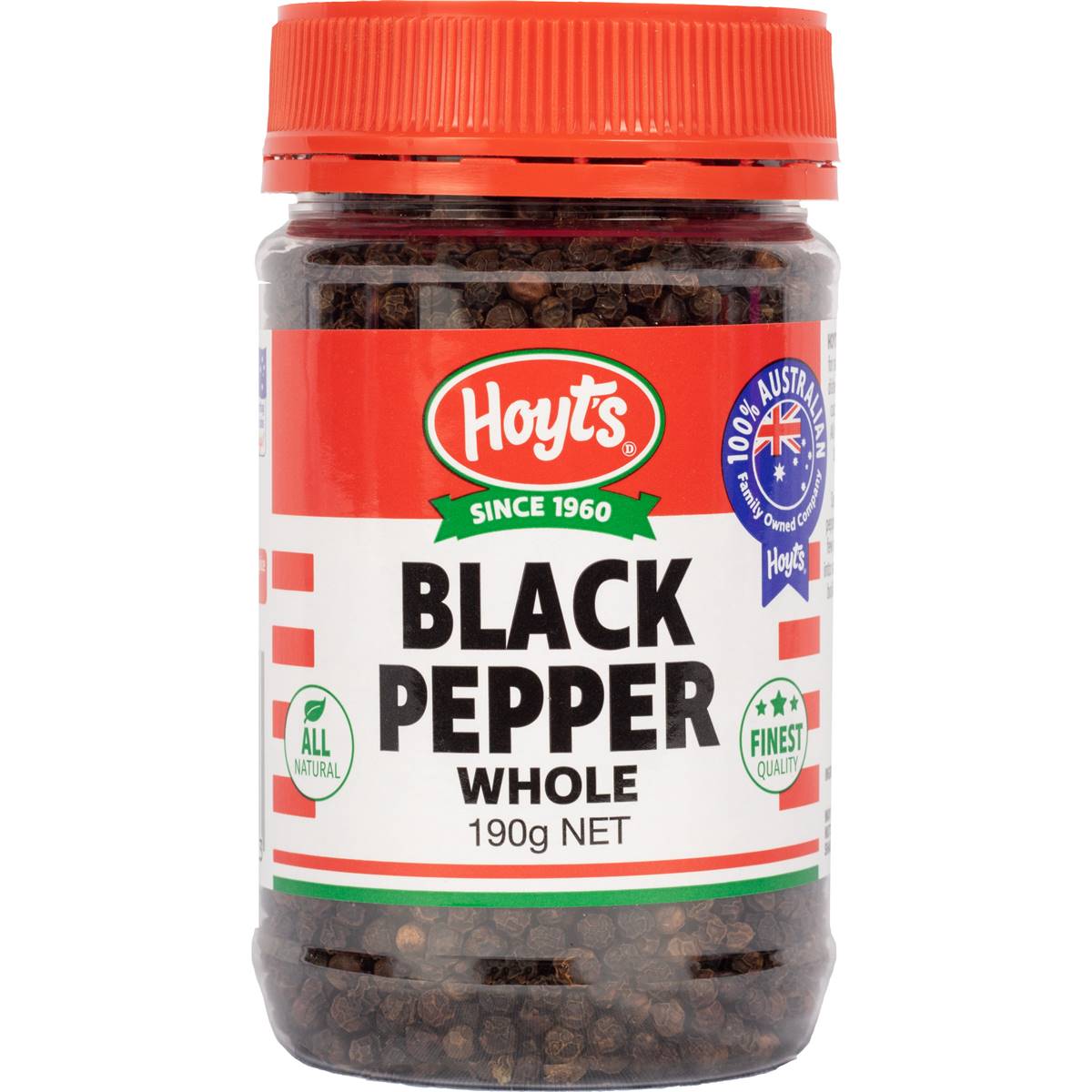 Hoyt's Black Pepper Whole 190g Woolworths