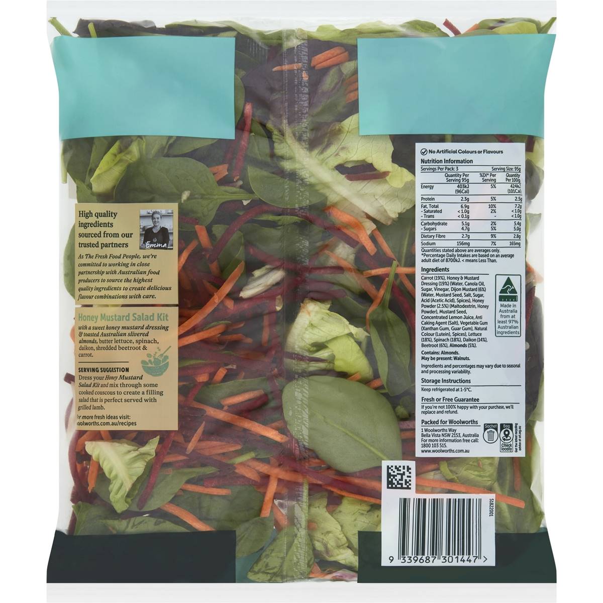 Woolworths Honey Mustard Salad Kit 285g Woolworths