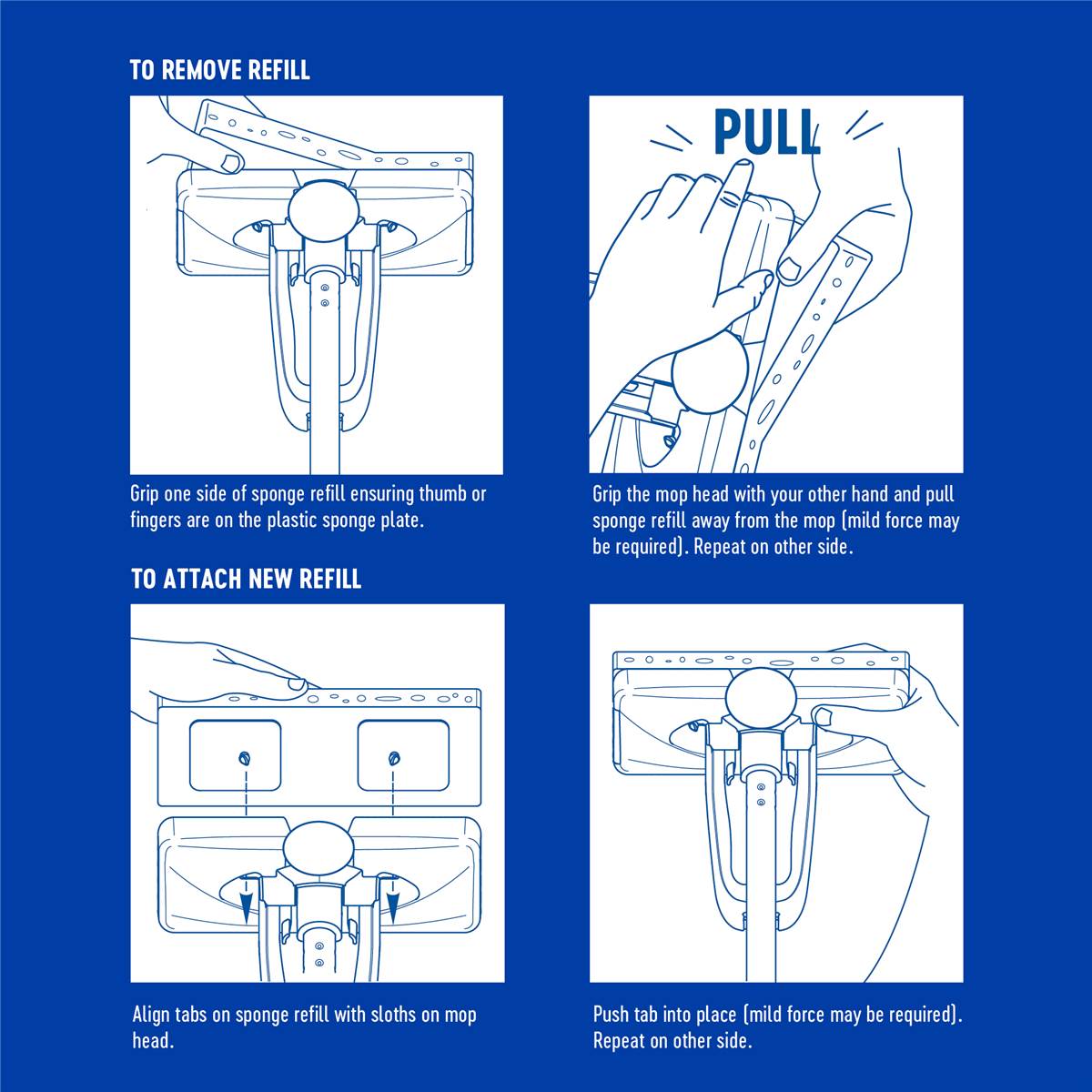 Oates Mop Tiltamatic Sponge Refill 2 Pack Woolworths