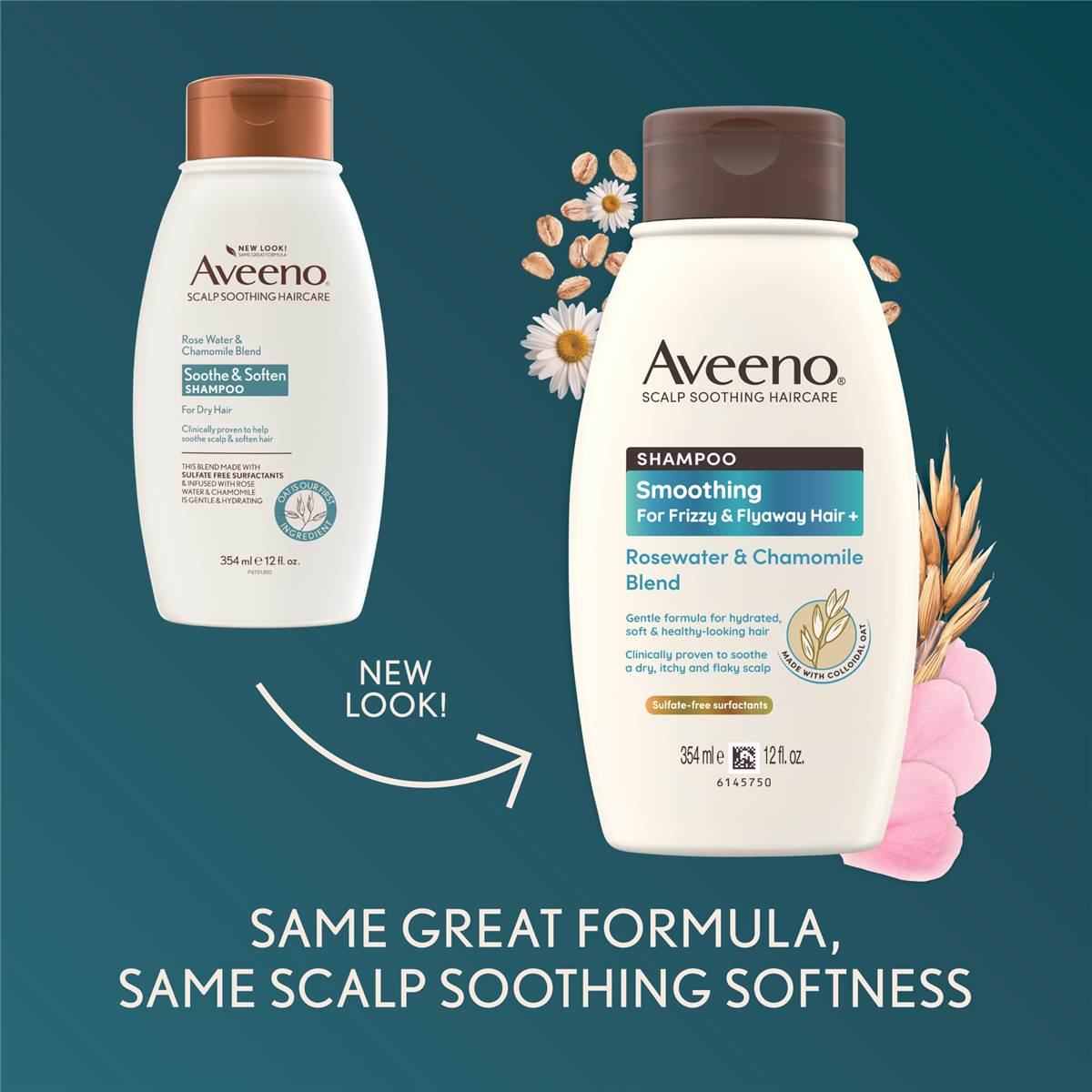 Aveeno Rose Water & Chamomile Shampoo For Dry Hair 354ml Woolworths