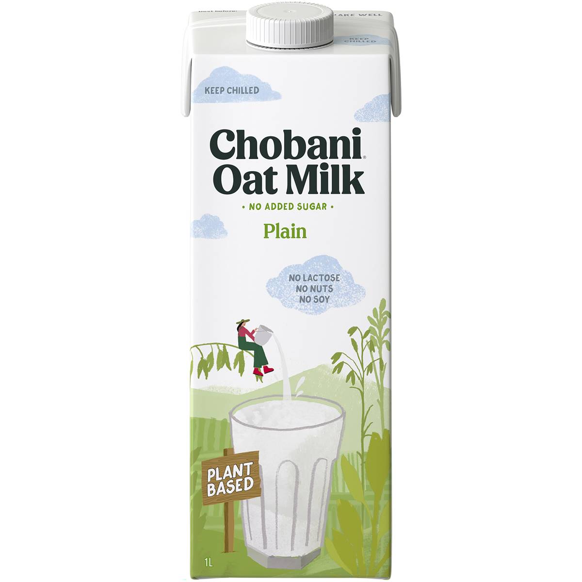 Chobani Oat Milk Plain No Added Sugar 1l | Woolworths