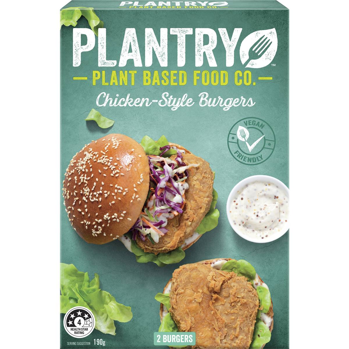 Plantry Plant Based Food Co Chicken Style Burgers 2 Pack Woolworths