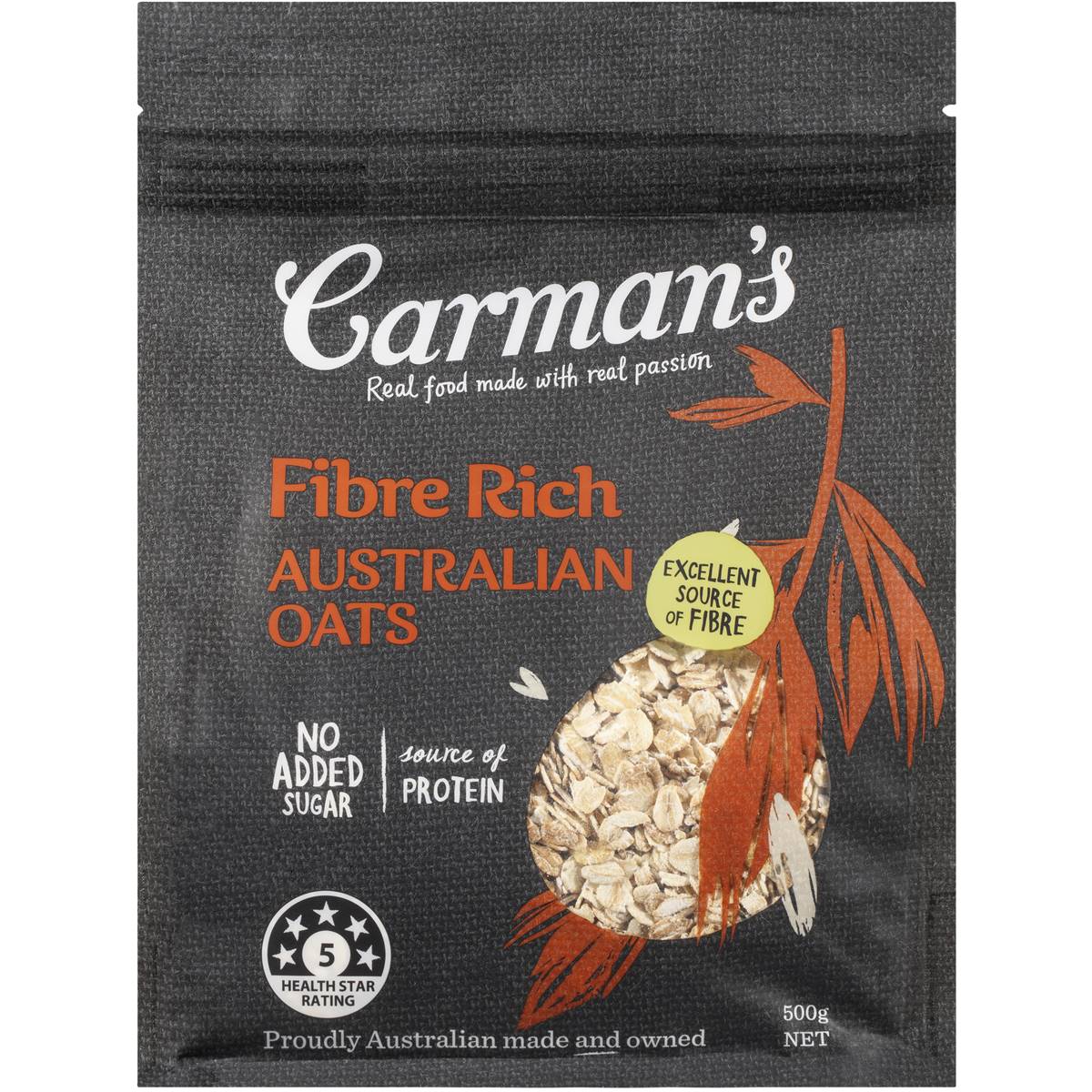 Carman's Fibre Rich Australian Oats 500g | Woolworths