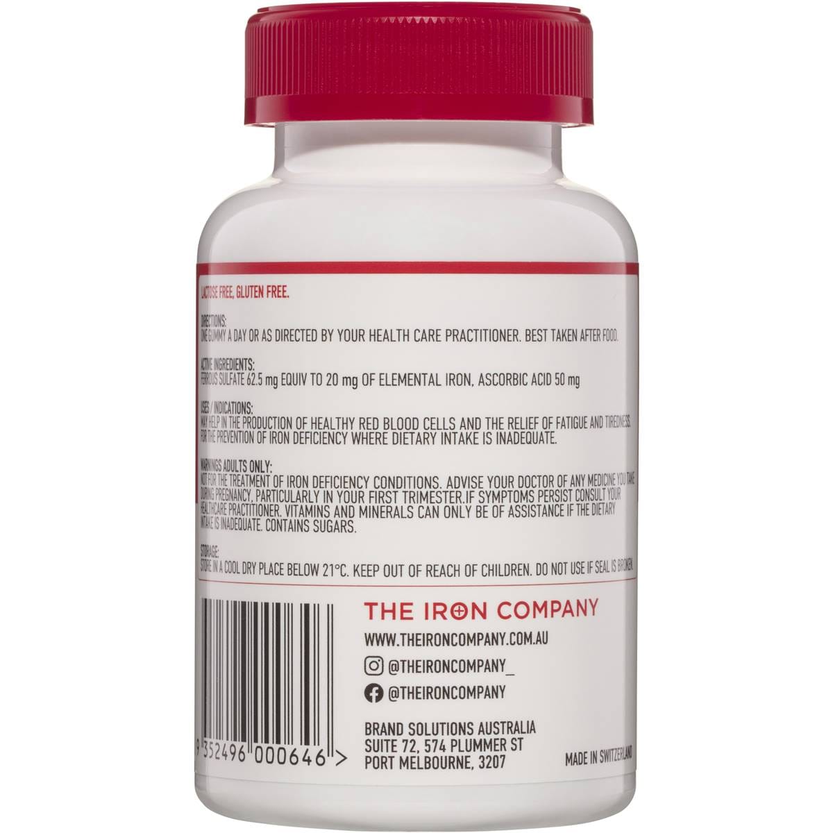 The Iron Company Iron +c Gummies Orange Flavour 20mg Woolworths