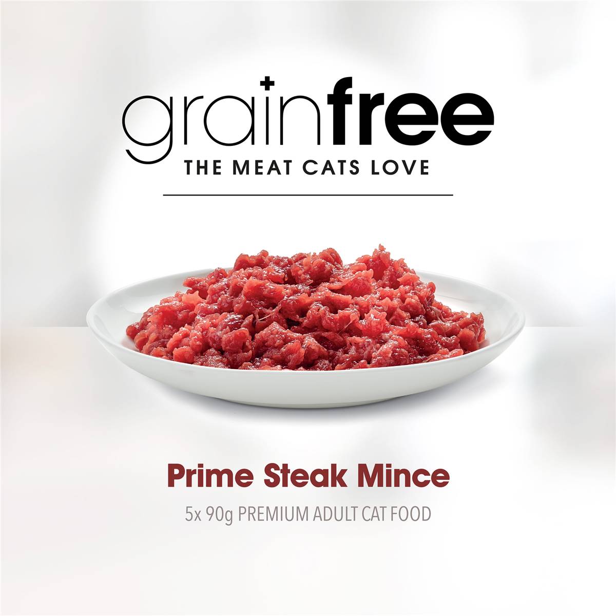 Fussy Cat Grain Free Adult Chilled Fresh Cat Food Prime Steak Mince 90g