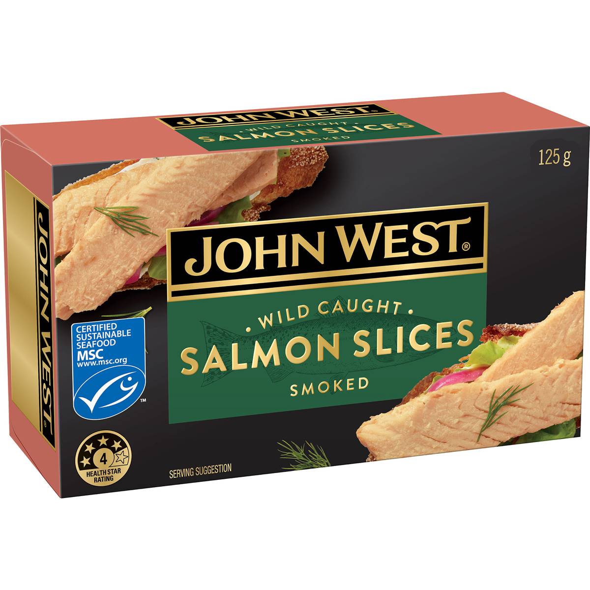 John West Wild Caught Salmon Slices Naturally Smoked 125g Woolworths