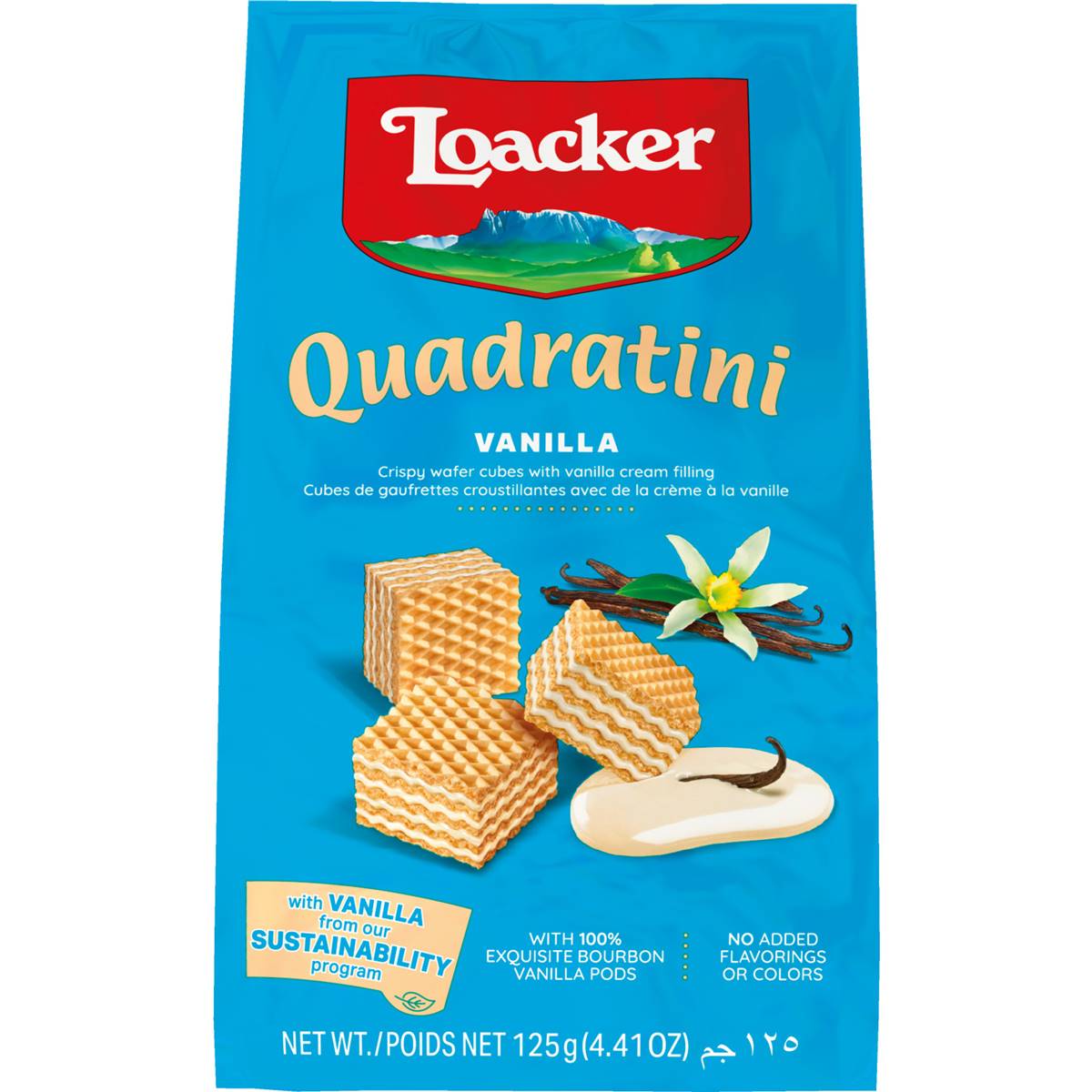 Loacker Quadratini Wafers Vanilla 125g Woolworths