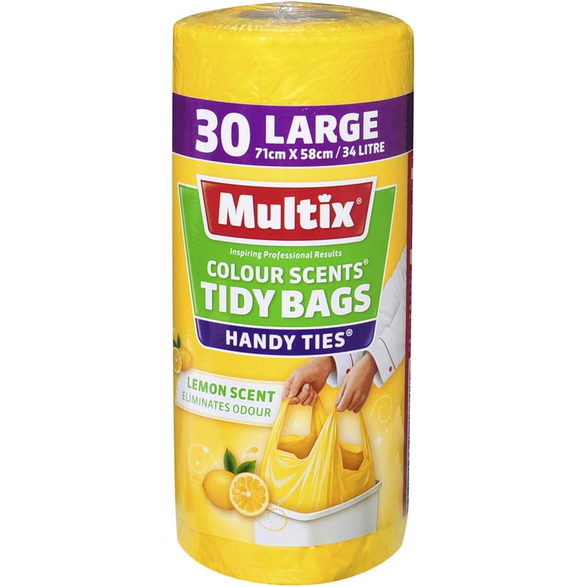 Multix Kitchen Tidy Bags Large Colour Scents Original 30 Pack Woolworths