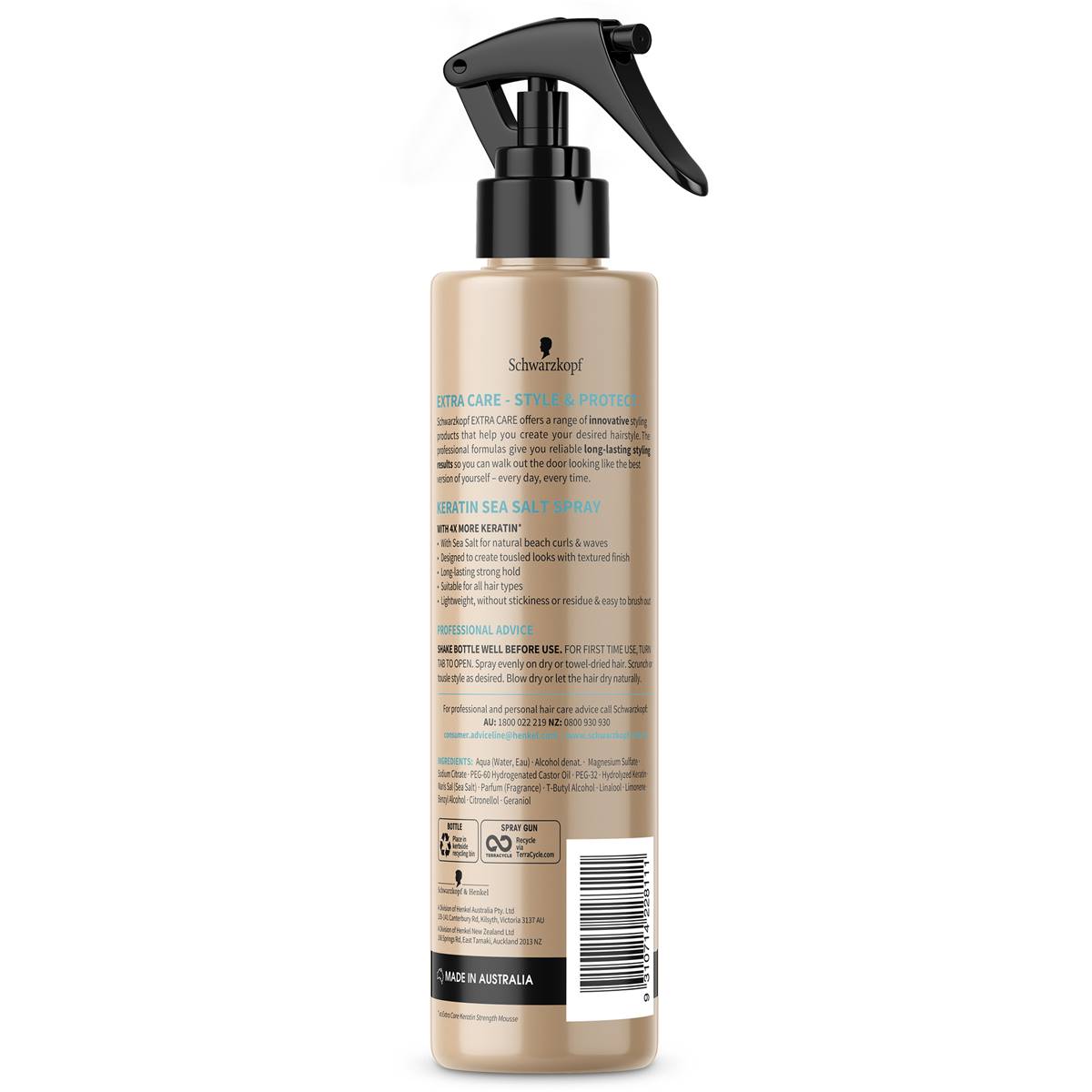Schwarzkopf Extra Care Keratin Sea Salt Spray 250ml Woolworths