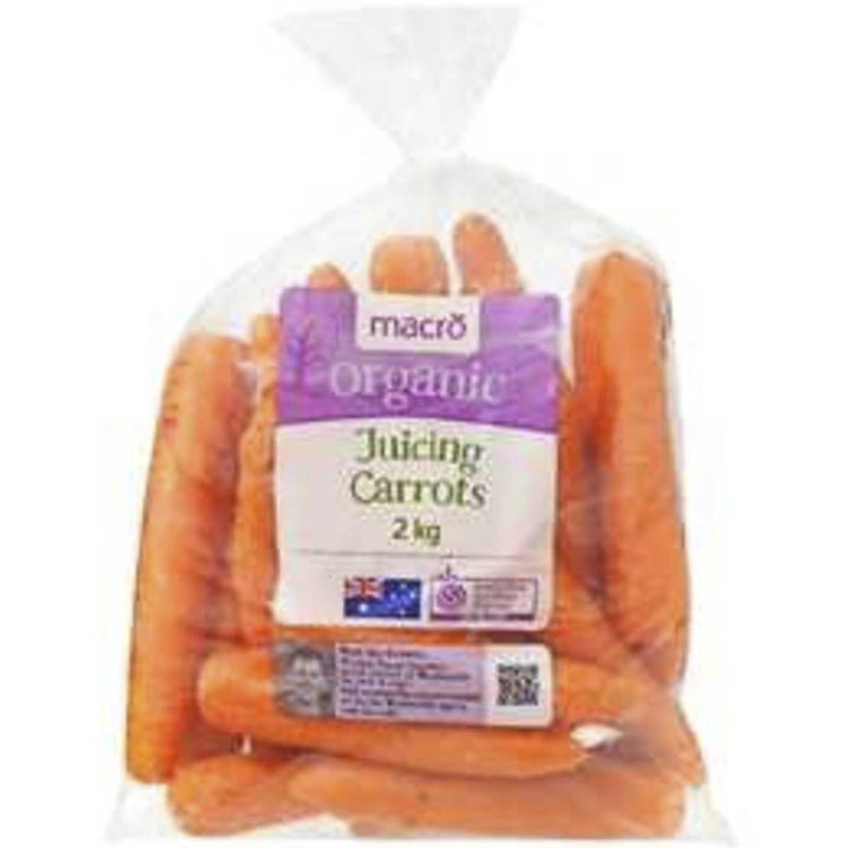 Macro Fresh Carrot Juicing Organic 2kg Bag Woolworths