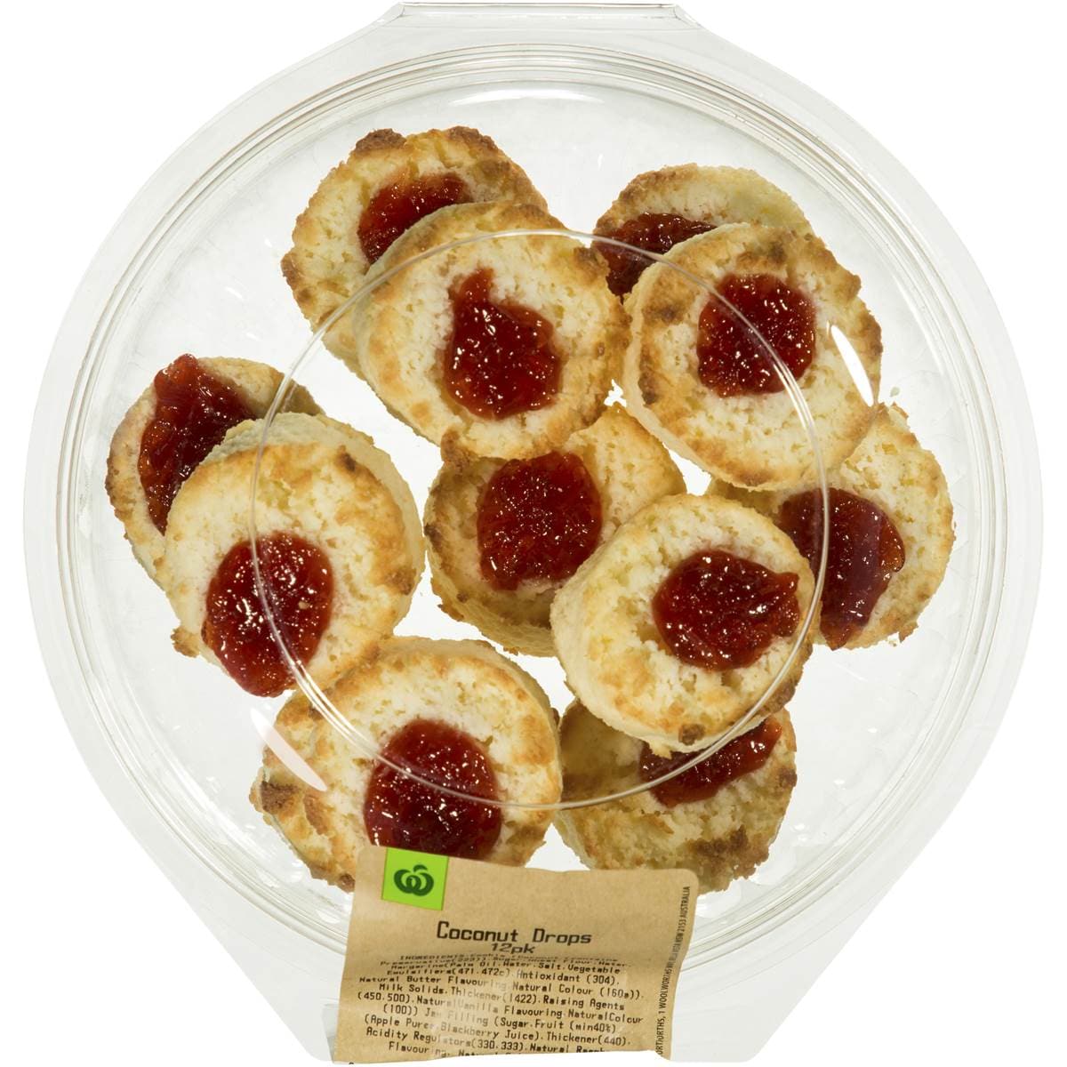 Woolworths Cookies Coconut Drops 12 Pack Woolworths