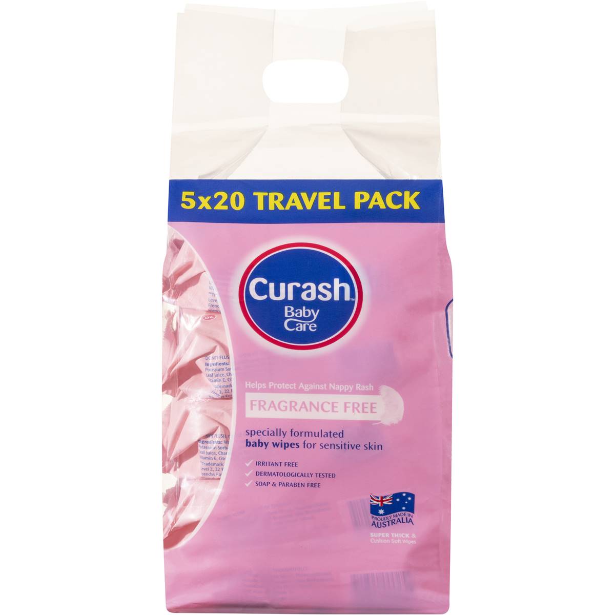 Curash Wipes Travel Pack 5x20 Pack Woolworths
