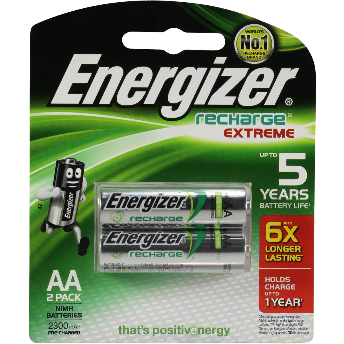 Energizer Aa Rechargable Batteries 2pk Woolworths