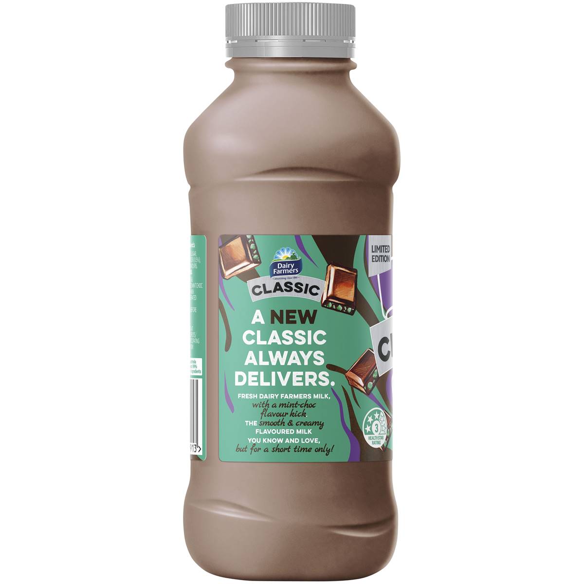Dairy Farmers Classic Mint Chocolate Flavoured Milk 500ml Woolworths