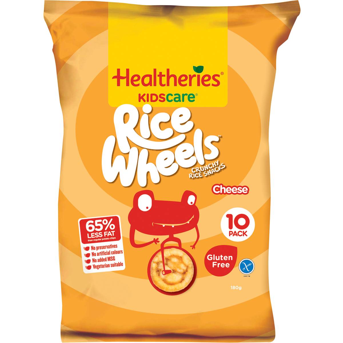 Healtheries Kidscare Rice Snacks Wheels Cheese