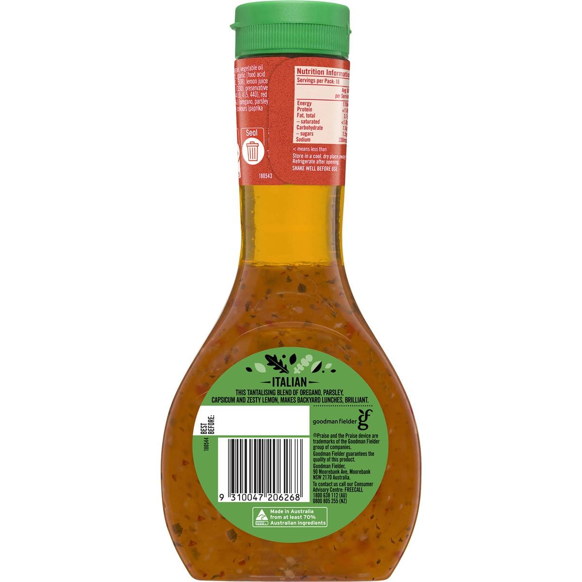 Praise Dressings Italian Original 330ml Woolworths