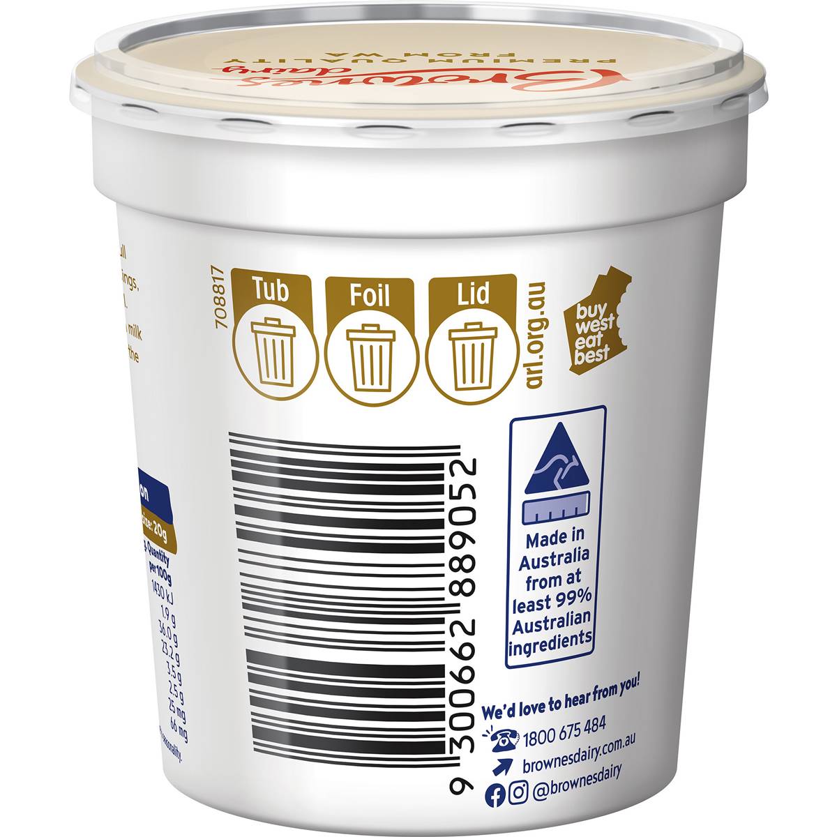 Brownes Sour Cream 200g Woolworths brownes-sour-cream-200g-woolworths