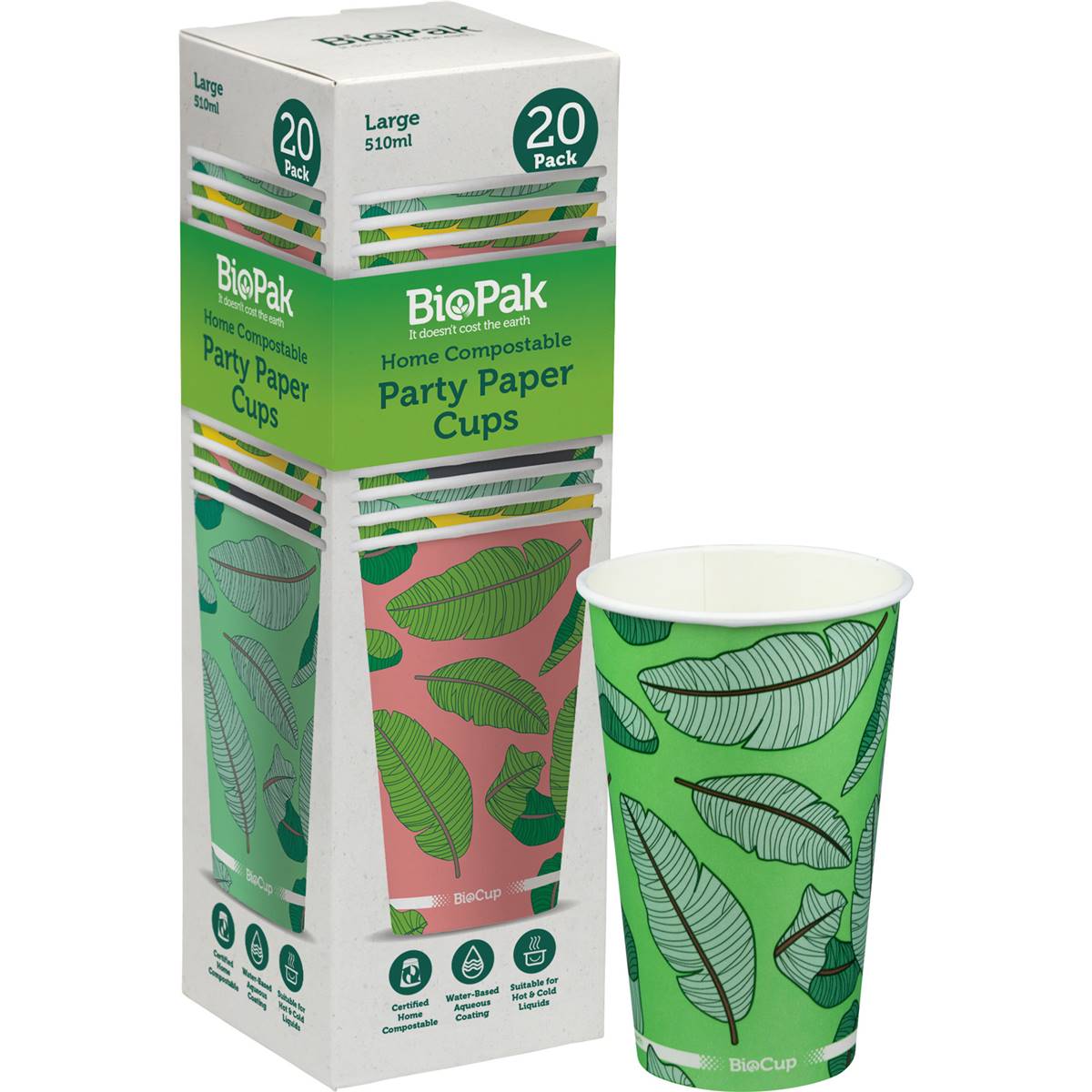 Biopak Cold Paper Cups 510ml Large